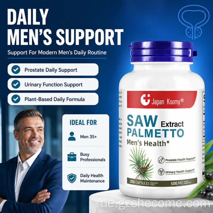 Shecome Saw Palmetto Kapseln zur Unterstützung der Prostata